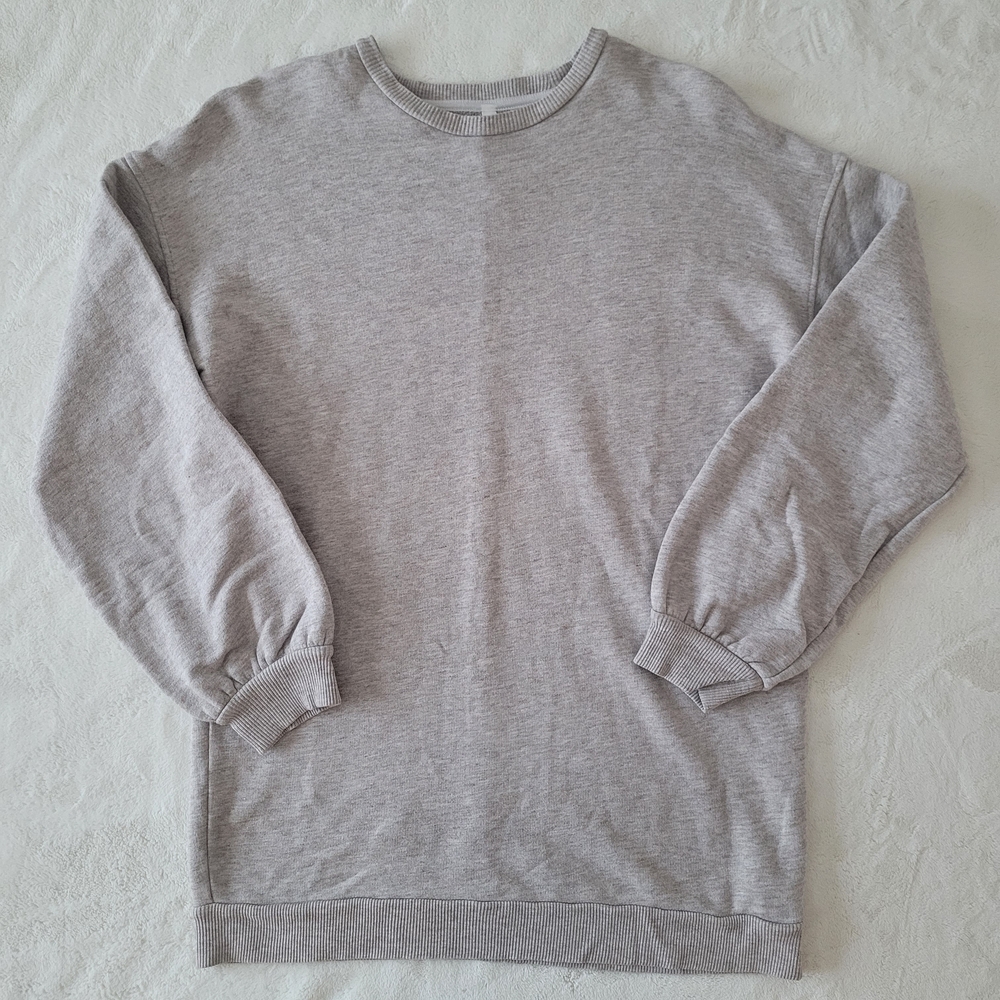 Babaton Aritzia Angelica Oatmeal Sweatshirt Dress Size S Cotton Sweater - Picture 3 of 9
